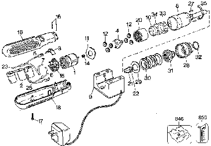 Exploded Diagram A Diagram and Parts List for 9019-25 Type 2 Black and Decker Cordless Drill